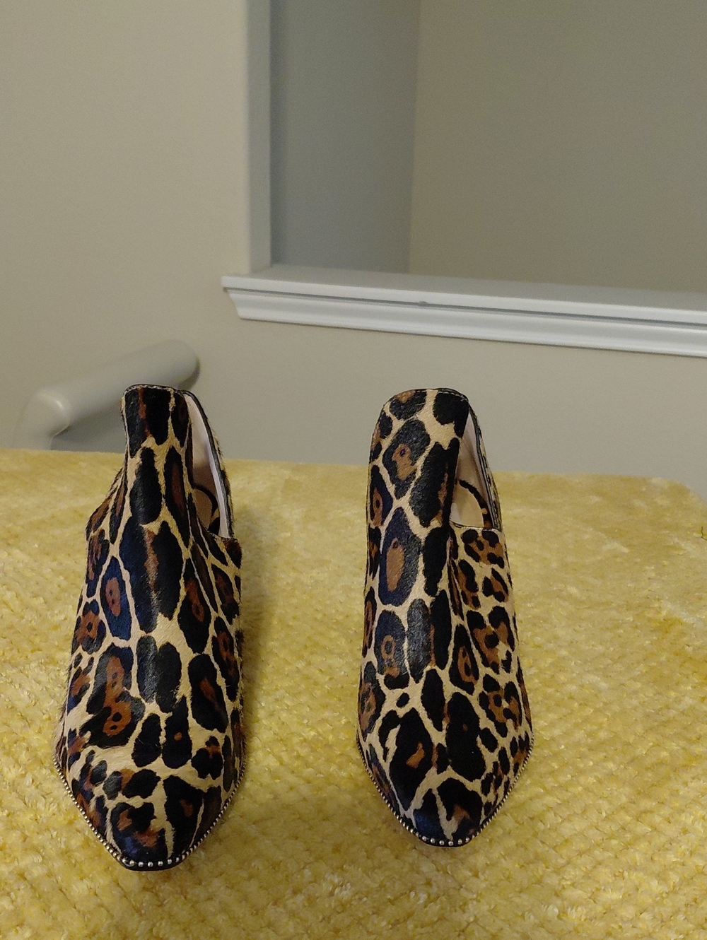 Leopard Print Women's Slip-On Heels